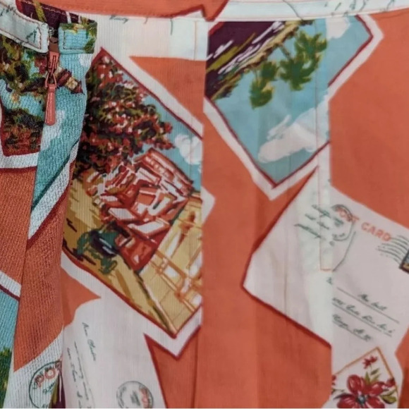 Vintage Eddie Bauer Travel PostCard Tropical Hawaii Italy Swing Skirt Size 14 - Picture 3 of 6